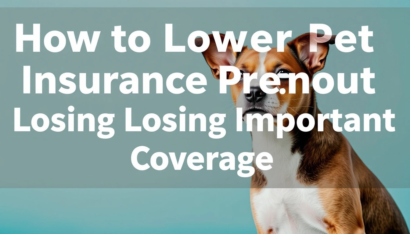 How to Lower Pet Insurance Premiums Without Losing Important Coverage